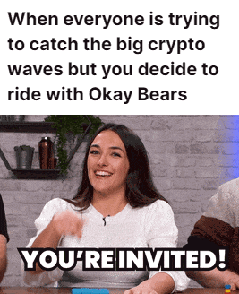 Meme about okay bears move to btc