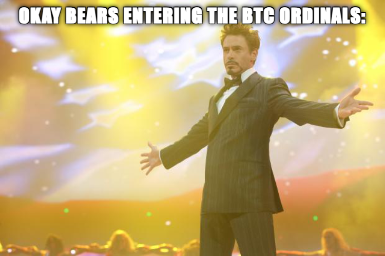 Meme about okay bears moving to BTC