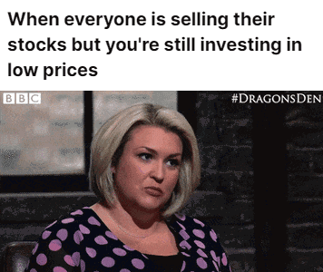 Meme about buying the dip