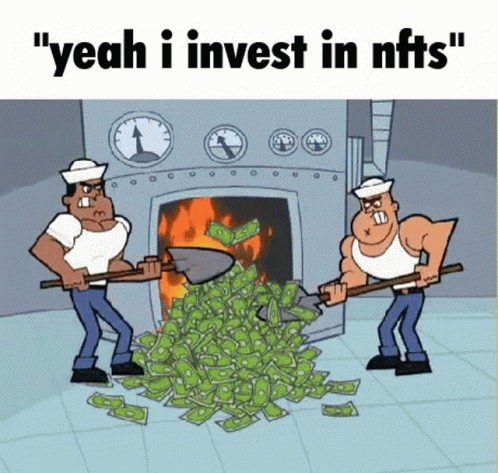 Meme about investing in nfts