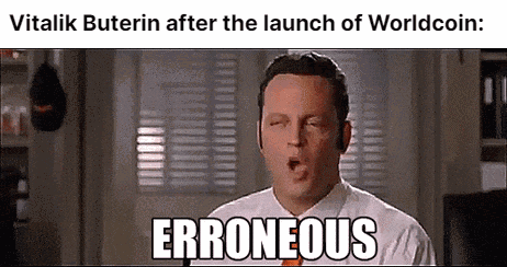 Meme about worldcoin launch