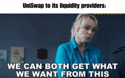 Meme about UniSwap to its liquidity providers