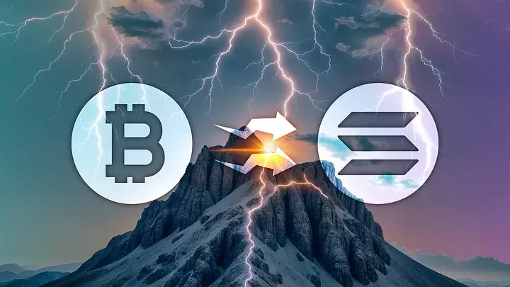 Image showing Lightning-fast speed from Bitcoin to Solana