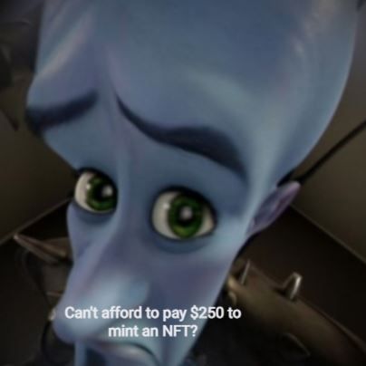 Meme about NFT expensive to mint
